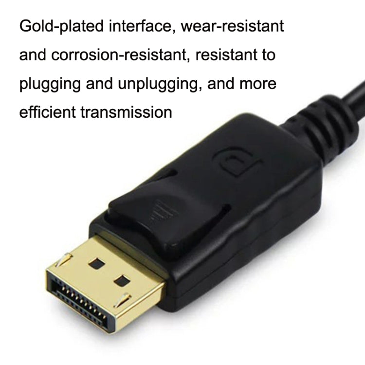DP31 1.8m 1080P DP to DVI HD Adapter Cable Gold-plated Plug by buy2fix