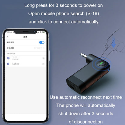 S-18 Car Mini AUX Audio Adapter Wireless Bluetooth 5.0 Receiver by buy2fix