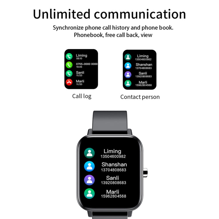 H10 1.69 inch Screen Bluetooth Call Smart Watch, Support Heart Rate/Blood Pressure/Sleep Monitoring, Color: Pink by buy2fix