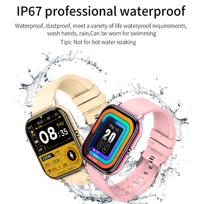 H10 1.69 inch Screen Bluetooth Call Smart Watch, Support Heart Rate/Blood Pressure/Sleep Monitoring, Color: Silver Net+Silicone by buy2fix