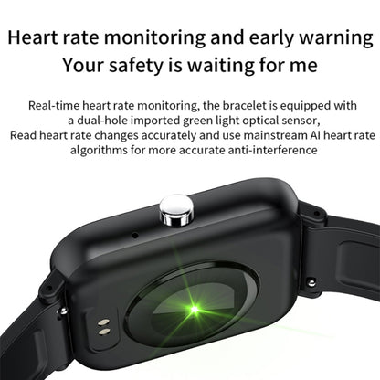 H10 1.69 inch Screen Bluetooth Call Smart Watch, Support Heart Rate/Blood Pressure/Sleep Monitoring, Color: Silver Net+Silicone by buy2fix