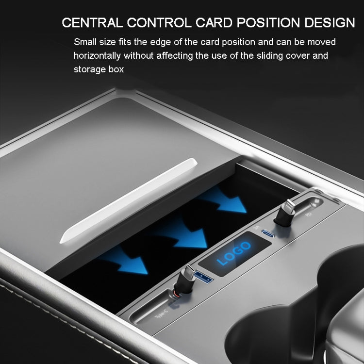 For Tesla Model 3 / Y 27W Quick Interior Charger Intelligent USB-C/Type-C Docking Station HUB by buy2fix