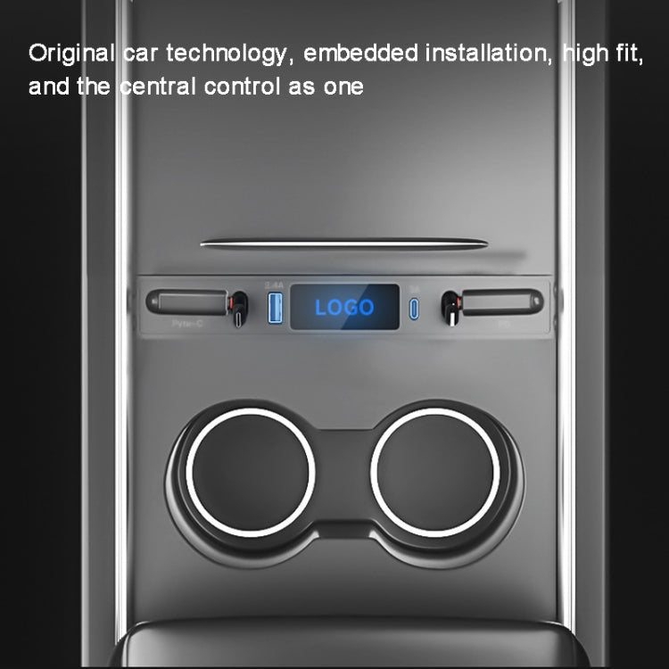 For Tesla Model 3 / Y 27W Quick Interior Charger Intelligent USB-C/Type-C Docking Station HUB by buy2fix