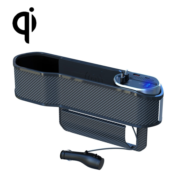 Vehicle Seat Gap Storage Box Organizer Front Seat Console Side Pocket ,Spec: Wireless Charging Upgrade Wire by buy2fix
