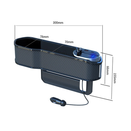 Vehicle Seat Gap Storage Box Organizer Front Seat Console Side Pocket ,Spec: Wireless Charging Upgrade Wire by buy2fix