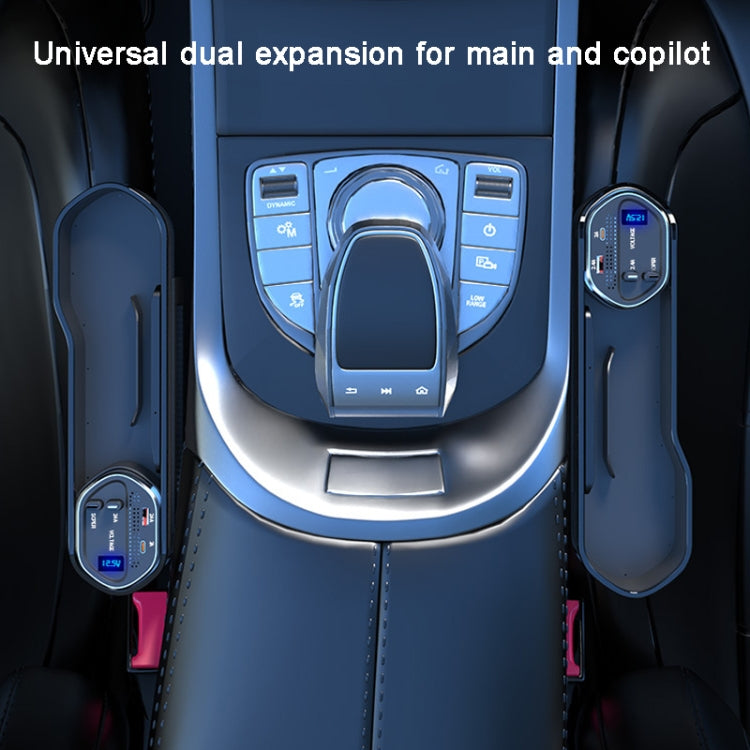 Vehicle Seat Gap Storage Box Organizer Front Seat Console Side Pocket ,Spec: No Wireless Charging Upgrade Wire by buy2fix