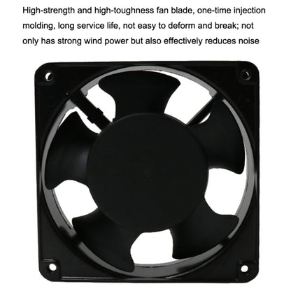 12cm 220V Cabinet Solder Smoke Exhaust Cooling Fan(Black) by buy2fix