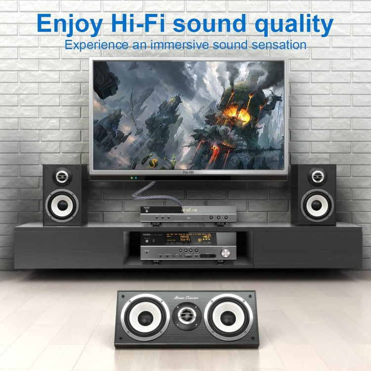 2m Pure Copper RCA Coaxial HIFI Digital Audio Cable SPDIF Subwoofer Speaker Cable(Silver Gray) by buy2fix