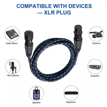 KN006 1m Male To Female Canon Line Audio Cable Microphone Power Amplifier XLR Cable(Black) by buy2fix