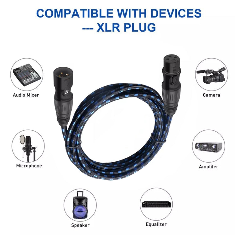 KN006 20m Male To Female Canon Line Audio Cable Microphone Power Amplifier XLR Cable(Black) by buy2fix