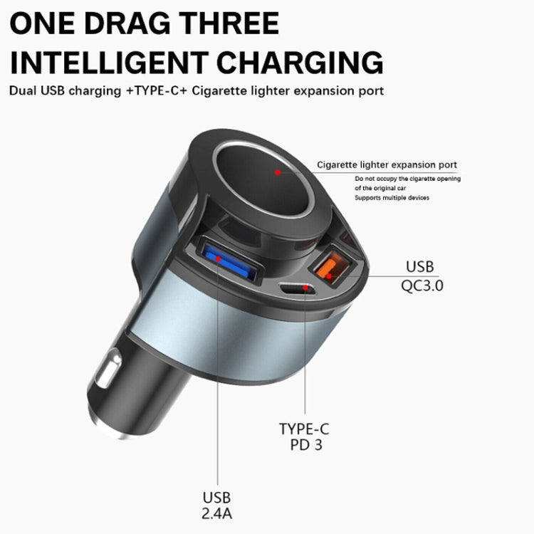 5V 3A Cigarette Lighter PD Super Fast Charging Multifunctional Car Charger, Color: White by buy2fix