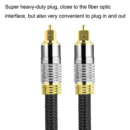 CO-TOS101 1m Optical Fiber Audio Cable Speaker Power Amplifier Digital Audiophile Square To Square Signal Cable(Bright Gold Plated) by buy2fix