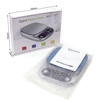 Small Multifunctional Kitchen High Precision Electronic Scale LCD Digital Display Food Scale, Model: 5kg/ 0.1g by buy2fix
