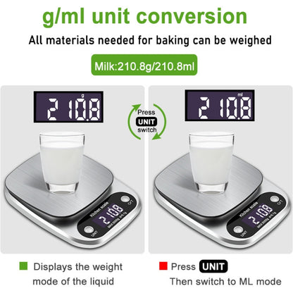 Small Multifunctional Kitchen High Precision Electronic Scale LCD Digital Display Food Scale, Model: 5kg/ 0.1g by buy2fix