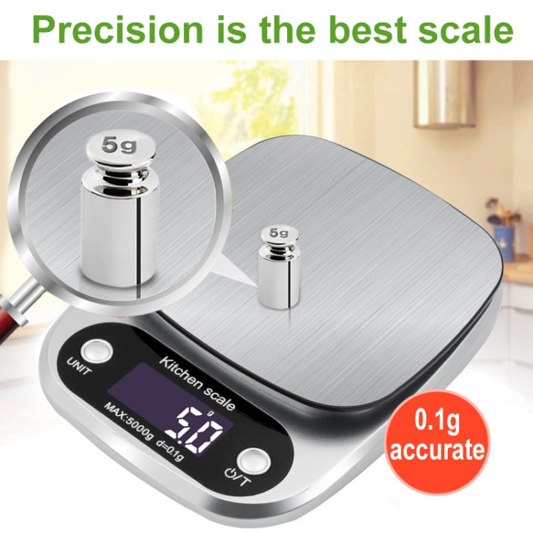 Small Multifunctional Kitchen High Precision Electronic Scale LCD Digital Display Food Scale, Model: 5kg/ 0.1g by buy2fix
