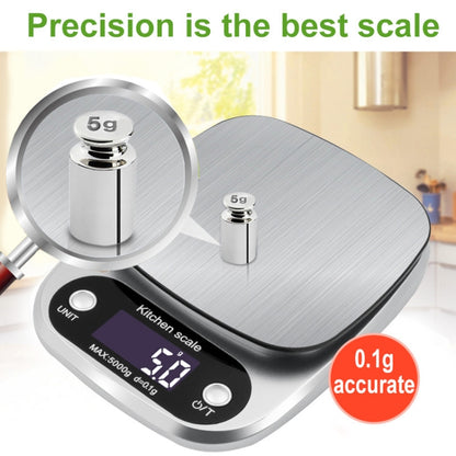 Small Multifunctional Kitchen High Precision Electronic Scale LCD Digital Display Food Scale, Model: 5kg/ 0.1g by buy2fix