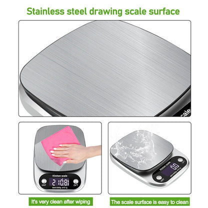 Small Multifunctional Kitchen High Precision Electronic Scale LCD Digital Display Food Scale, Model: 5kg/ 0.1g by buy2fix