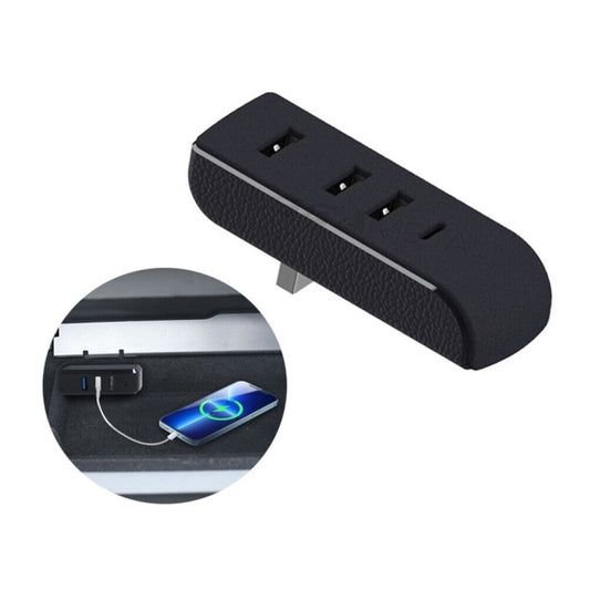 For Tesla Model 3/Y Car AH37 3 USB  +1 Type-C/USB-C Port Hub Docking Station(Black) - DIY Modified Charger by buy2fix | Online Shopping UK | buy2fix