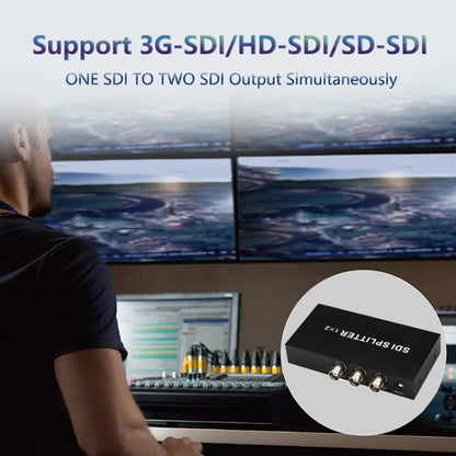 1 In 2 Out SD-SDI / HD-SDI / 3G-SDI Distribution Amplifier Video SDI Splitter(EU Plug) - Splitter by buy2fix | Online Shopping UK | buy2fix
