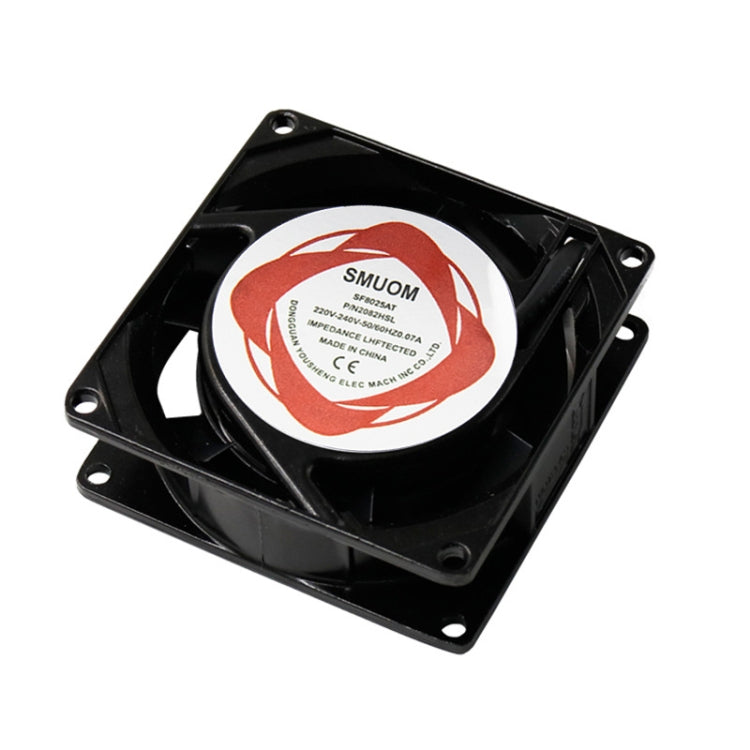 SMUOM SF8025AT 220V Oil Bearing 8cm Silent Chassis Cabinet Cooling Fan - Fan Cooling by SMUOM | Online Shopping UK | buy2fix