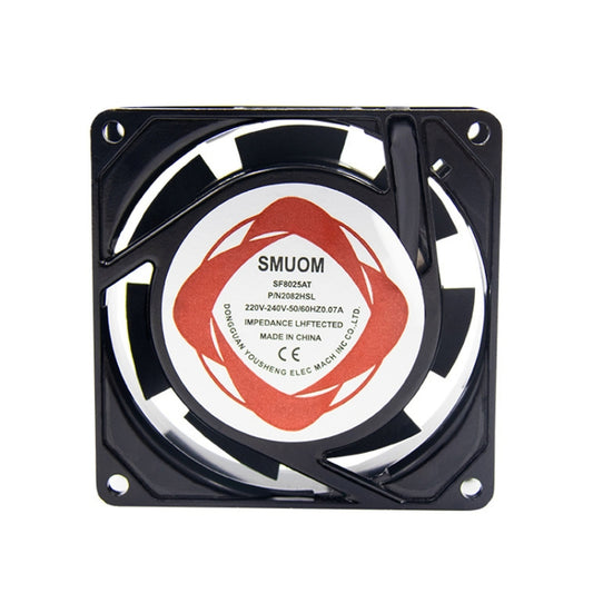 SMUOM SF8025AT 220V Double Ball Bearing 8cm Silent Chassis Cabinet Cooling Fan - Fan Cooling by SMUOM | Online Shopping UK | buy2fix