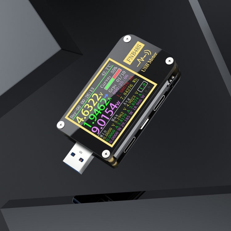 FNIRSI FNB48S USB Voltage Ammeter Multifunctional Fast Charge Tester, Specification: Bluetooth - Current & Voltage Tester by FNIRSI | Online Shopping UK | buy2fix