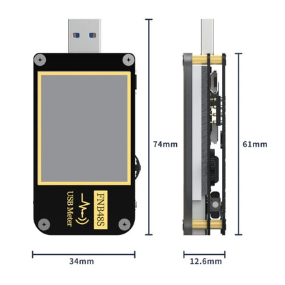 FNIRSI FNB48S USB Voltage Ammeter Multifunctional Fast Charge Tester, Specification: Bluetooth - Current & Voltage Tester by FNIRSI | Online Shopping UK | buy2fix