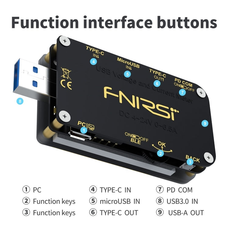 FNIRSI FNB48S USB Voltage Ammeter Multifunctional Fast Charge Tester, Specification: Bluetooth - Current & Voltage Tester by FNIRSI | Online Shopping UK | buy2fix