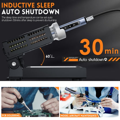 FNIRSI HS-01 Smart Soldering Iron Digital Display Portable Mini Soldering Station(Black BC2) by FNIRSI