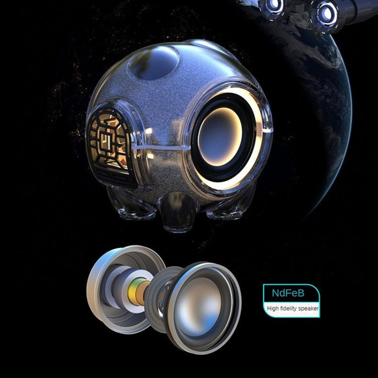 M18 Mini Space Panda Shape Wireless Bluetooth Speaker Desktop Portable Cartoon Audio(Black) by buy2fix