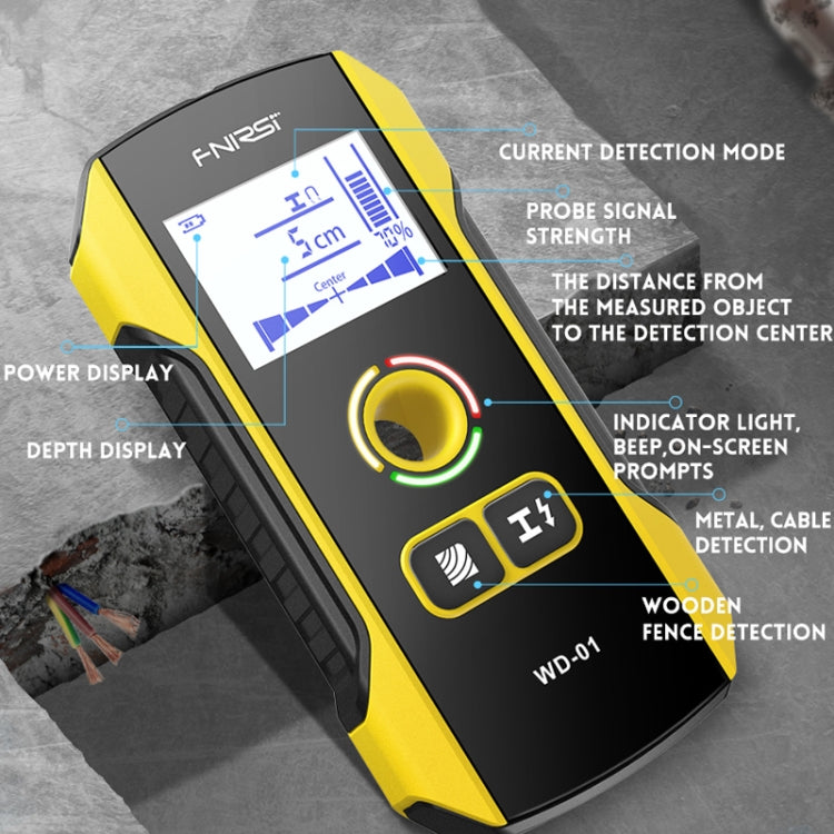 FNIRSI WD-01 Multifunctional Load-Bearing Wall Wire Metal Detector Dark Line Scanner - Metal Detector by FNIRSI | Online Shopping UK | buy2fix