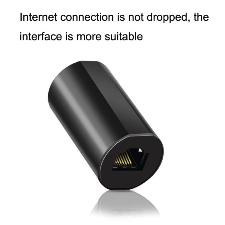 YM88013-Y Lightning Protection Version Network Straight-Through Head RJ45 Network Cable Double Pass Head(Black) by buy2fix