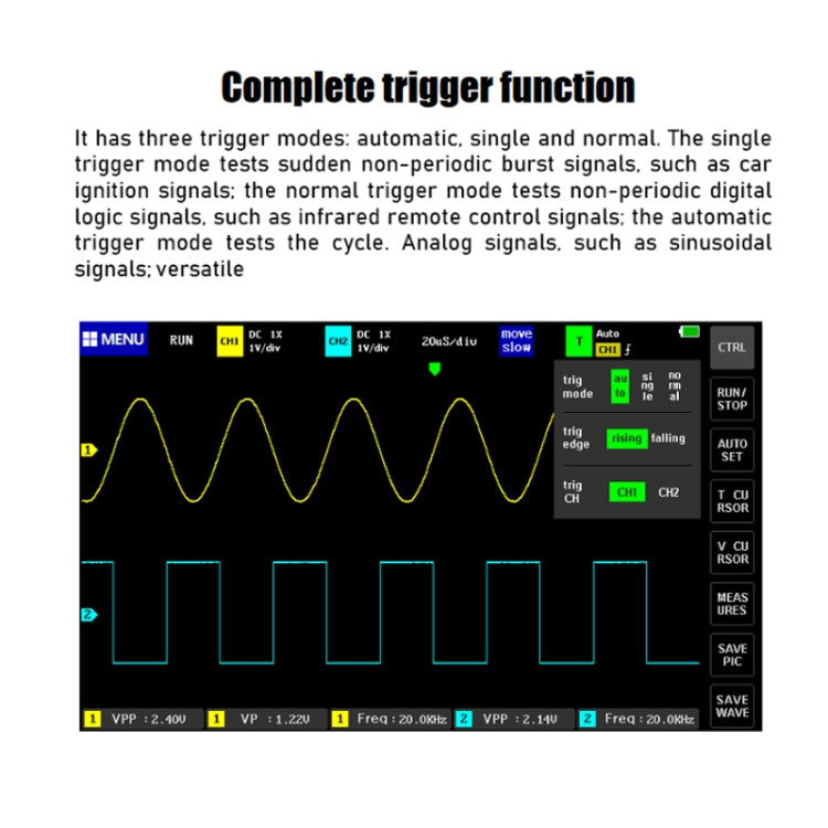 FNIRSI 1013D 1GS Sampling Dual Channel 100M Bandwidth Digital Oscilloscope, US Plug(English) - Digital Multimeter by FNIRSI | Online Shopping UK | buy2fix