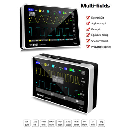 FNIRSI 1013D 1GS Sampling Dual Channel 100M Bandwidth Digital Oscilloscope, US Plug(English) - Digital Multimeter by FNIRSI | Online Shopping UK | buy2fix