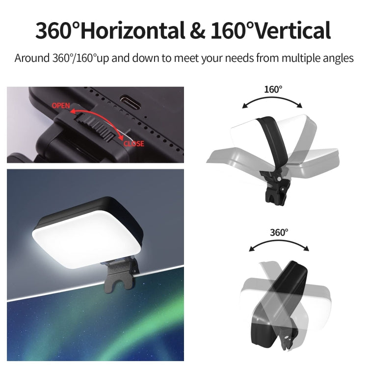 BL01 Rechargeable Video Conference Lighting With Three Color Temperature Stepless Dimming by buy2fix