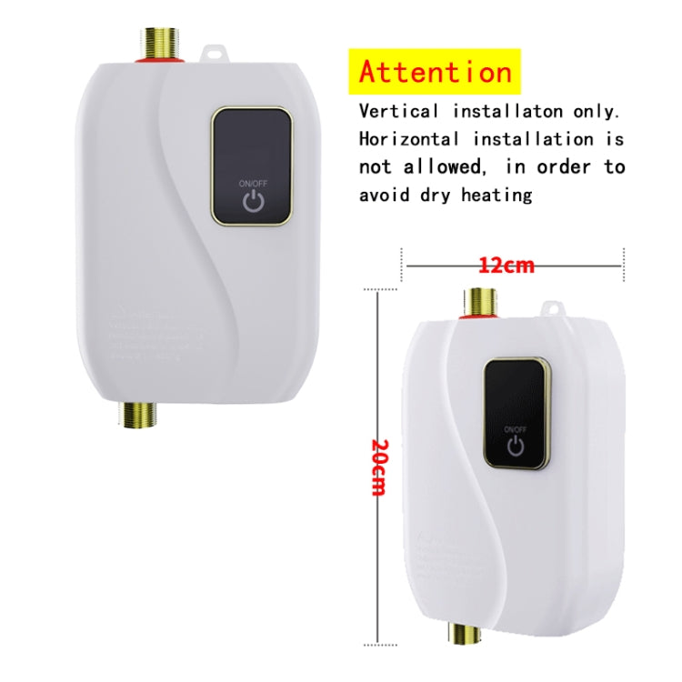 Instant Water Heater Mini Kitchen Quick Heater Household Hand Washing Water Heater UK Plug(White) - Water Heaters & Accessories by buy2fix | Online Shopping UK | buy2fix