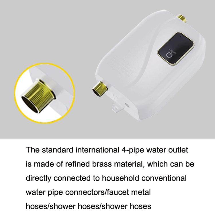 Instant Water Heater Mini Kitchen Quick Heater Household Hand Washing Water Heater UK Plug(White) - Water Heaters & Accessories by buy2fix | Online Shopping UK | buy2fix