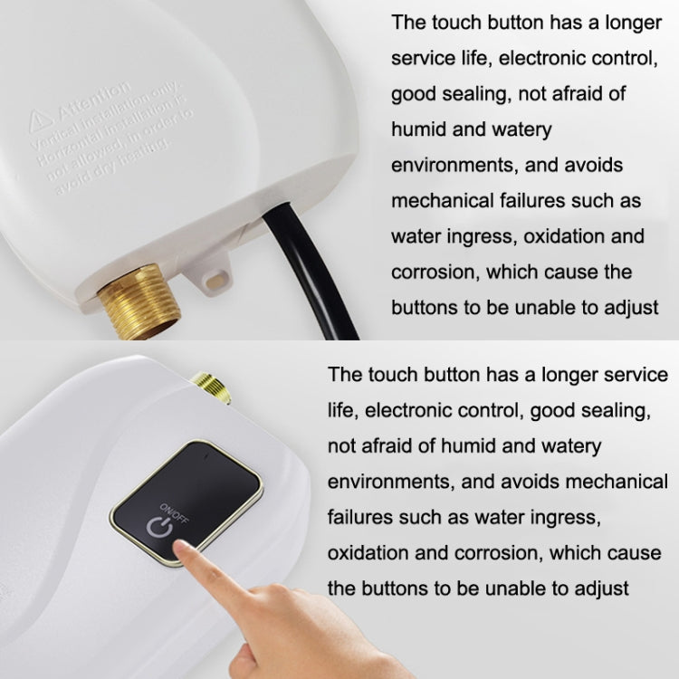 Instant Water Heater Mini Kitchen Quick Heater Household Hand Washing Water Heater UK Plug(White) - Water Heaters & Accessories by buy2fix | Online Shopping UK | buy2fix