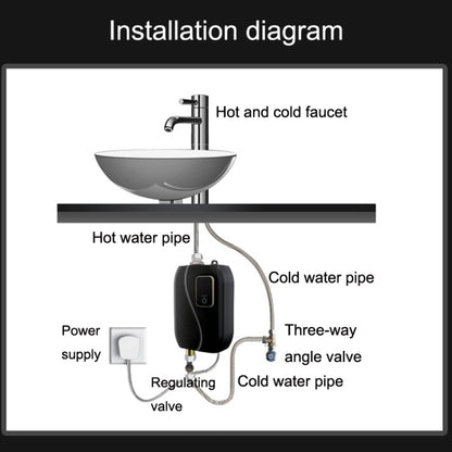 Instant Water Heater Mini Kitchen Quick Heater Household Hand Washing Water Heater UK Plug(White) - Water Heaters & Accessories by buy2fix | Online Shopping UK | buy2fix