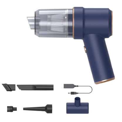 Small Wireless Charging Car Vacuum Cleaner Handheld High Power Vacuum Cleaner, Sort by color: 117CD-Blue by buy2fix