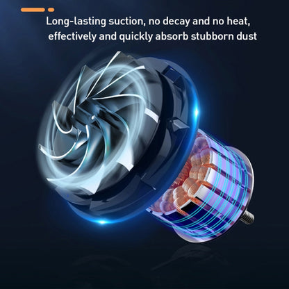 Small Wireless Charging Car Vacuum Cleaner Handheld High Power Vacuum Cleaner, Sort by color: 117CD-Blue by buy2fix
