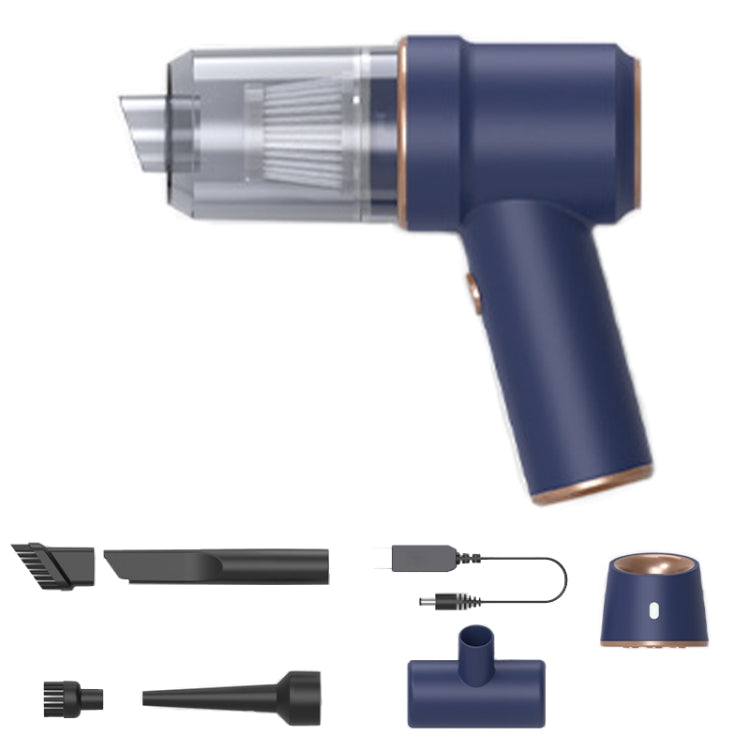 Small Wireless Charging Car Vacuum Cleaner Handheld High Power Vacuum Cleaner, Sort by color: 117CG-Blue by buy2fix