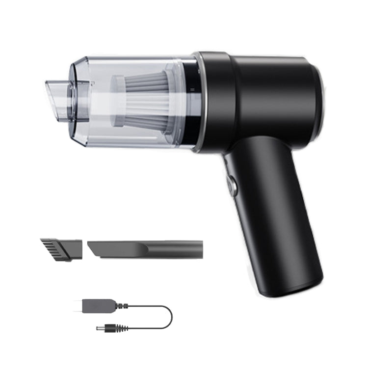 Small Wireless Charging Car Vacuum Cleaner Handheld High Power Vacuum Cleaner, Sort by color: 117C-Black by buy2fix