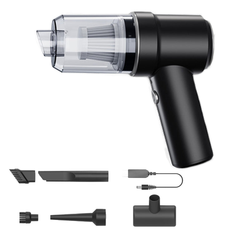 Small Wireless Charging Car Vacuum Cleaner Handheld High Power Vacuum Cleaner, Sort by color: 117CD-Black by buy2fix