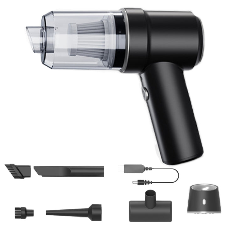 Small Wireless Charging Car Vacuum Cleaner Handheld High Power Vacuum Cleaner, Sort by color: 117CG-Black by buy2fix