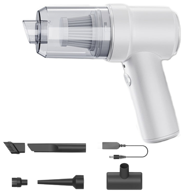 Small Wireless Charging Car Vacuum Cleaner Handheld High Power Vacuum Cleaner, Sort by color: 117CD-White by buy2fix