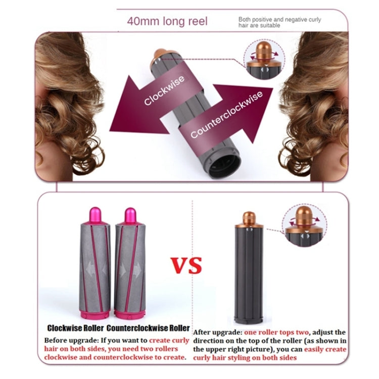 For Dyson Airwrap Hair Dryer i.d. / HS01 / HS05 / HD08 18.6 x 4cm Upgraded Long Curling Barrels Nozzle With Short Adapter Rose Red by buy2fix