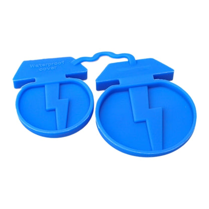 For Tesla Model3/Y 2pcs Charging Port Silicone Dustproof Waterproof Cover, Color: Conjoined Blue by buy2fix