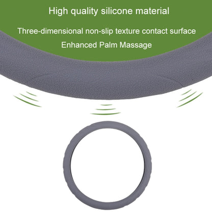 Silicone Non-slip Wear-resistant Steering Wheel Cover, Size: 37-42cm(Black) by buy2fix