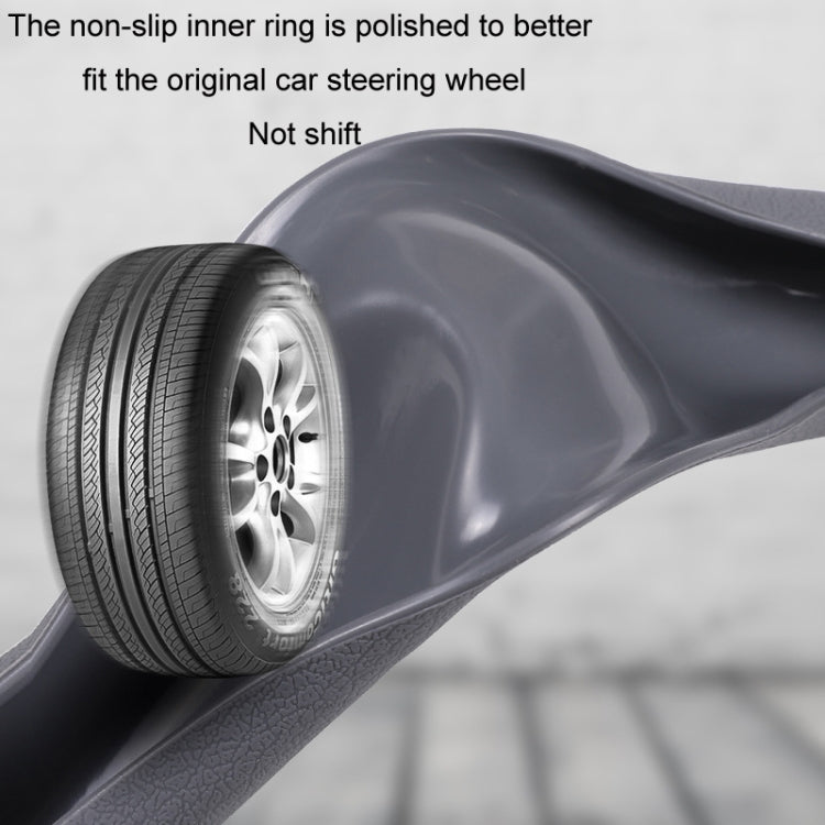 Silicone Non-slip Wear-resistant Steering Wheel Cover, Size: 37-42cm(Black) by buy2fix